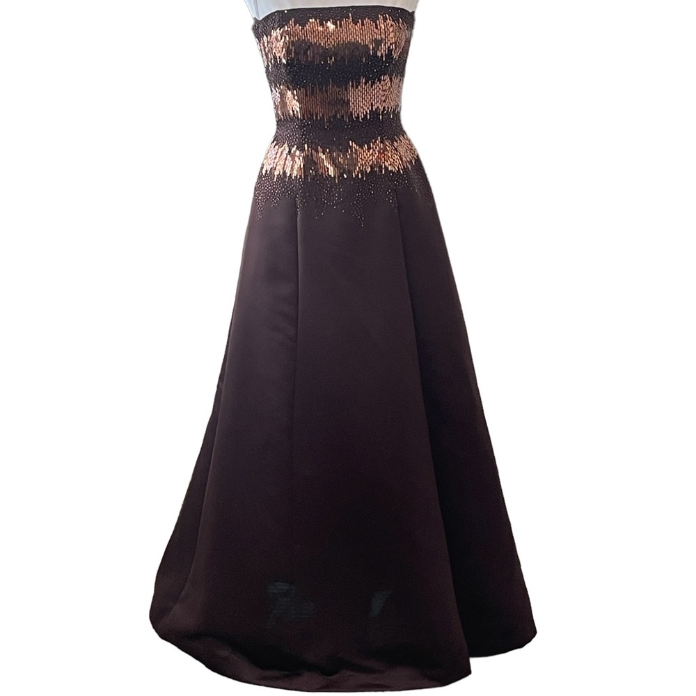 Basix II strapless beaded evening gown size 2